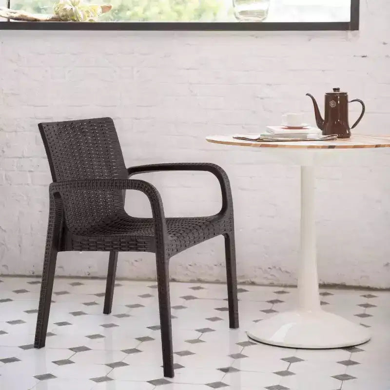 Koppla Chaises de jardin empilables en rotin 2 pièces - Lagon