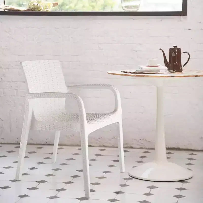 Koppla Chaises de jardin empilables en rotin 2 pièces - Lagon