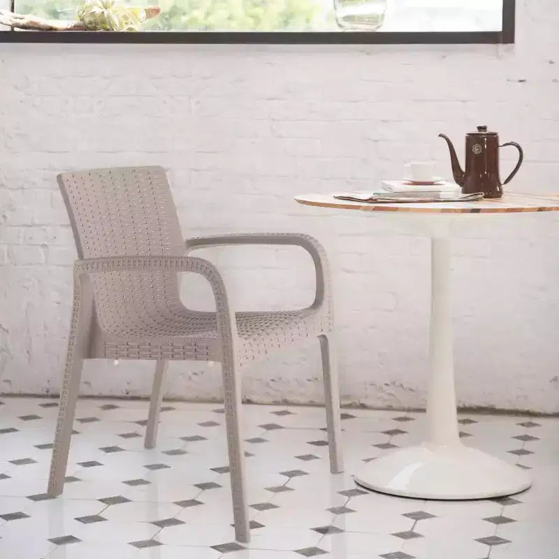 Koppla Chaises de jardin empilables en rotin 2 pièces - Lagon