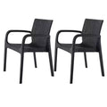 Koppla Chaises de jardin empilables en rotin 2 pièces - Lagon