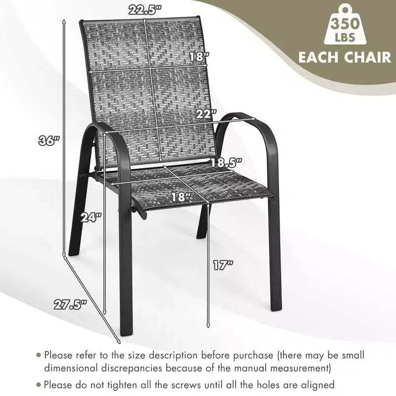 Costway Lot de 12 Chaises de Salle à Manger en Rotin de Patio Empilables Accoudoir Jardin Gris Mixte/Marron Mixte