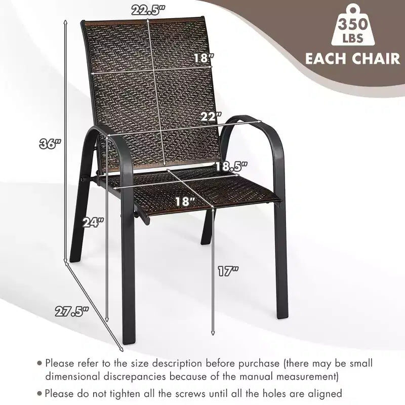 Costway Lot de 12 Chaises de Salle à Manger en Rotin de Patio Empilables Accoudoir Jardin Gris Mixte/Marron Mixte