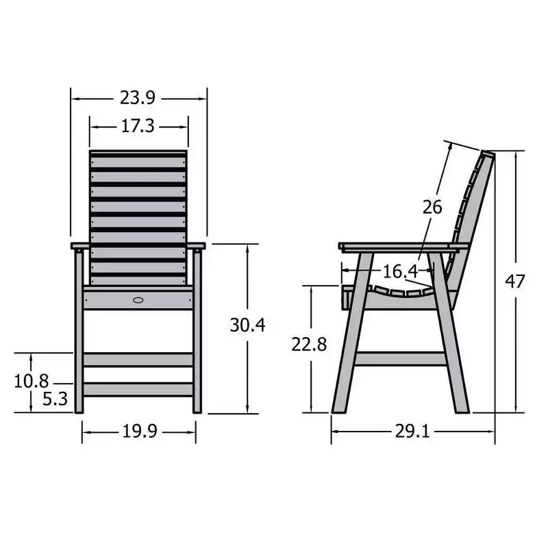 Chaise de comptoir d'extérieur Weatherly - highwood