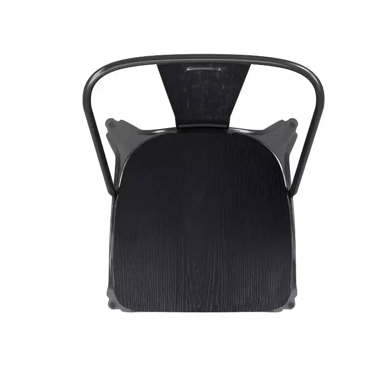 Flash Furniture Perry Chaise empilable en métal de qualité commerciale pour l'intérieur et l'extérieur avec assise en polystyrène tout temps