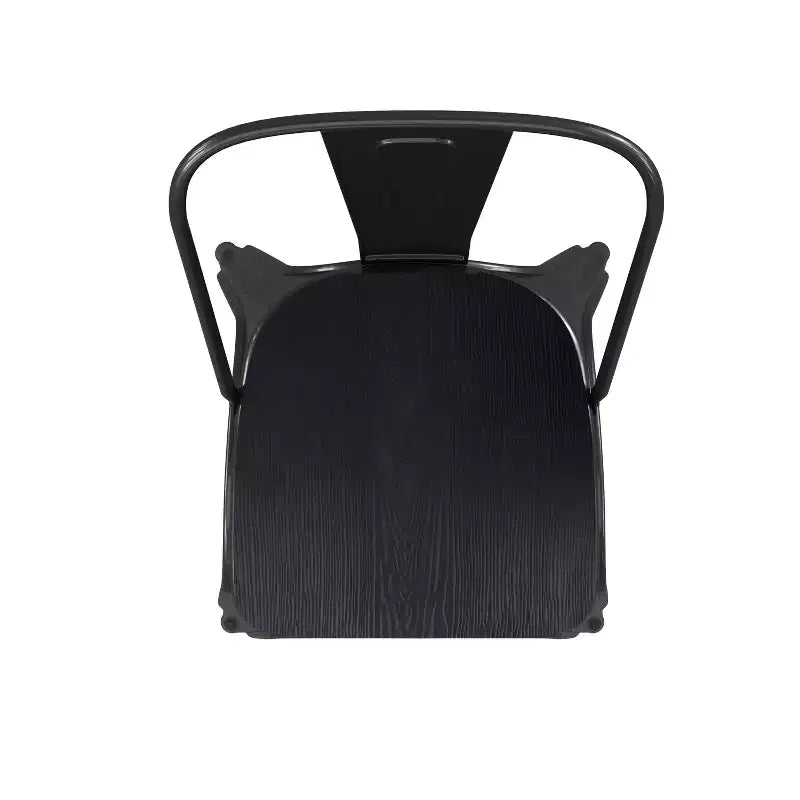 Flash Furniture Perry Chaise empilable en métal de qualité commerciale pour l'intérieur et l'extérieur avec assise en polystyrène tout temps