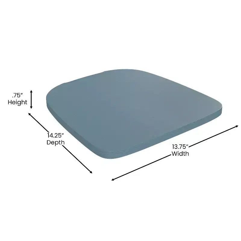 Flash Furniture Perry Chaise empilable en métal de qualité commerciale pour l'intérieur et l'extérieur avec assise en polystyrène tout temps