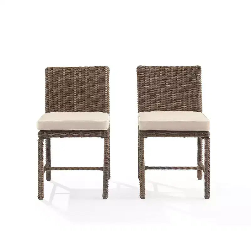 Lot de 2 chaises d'extérieur sans accoudoirs en acier Bradenton - Crosley