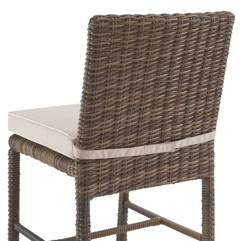 Lot de 2 chaises d'extérieur sans accoudoirs en acier Bradenton - Crosley
