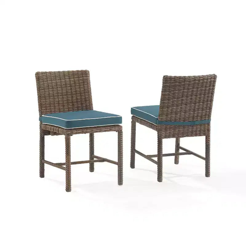 2pk Bradenton Outdoor Steel Armless Chairs - Crosley