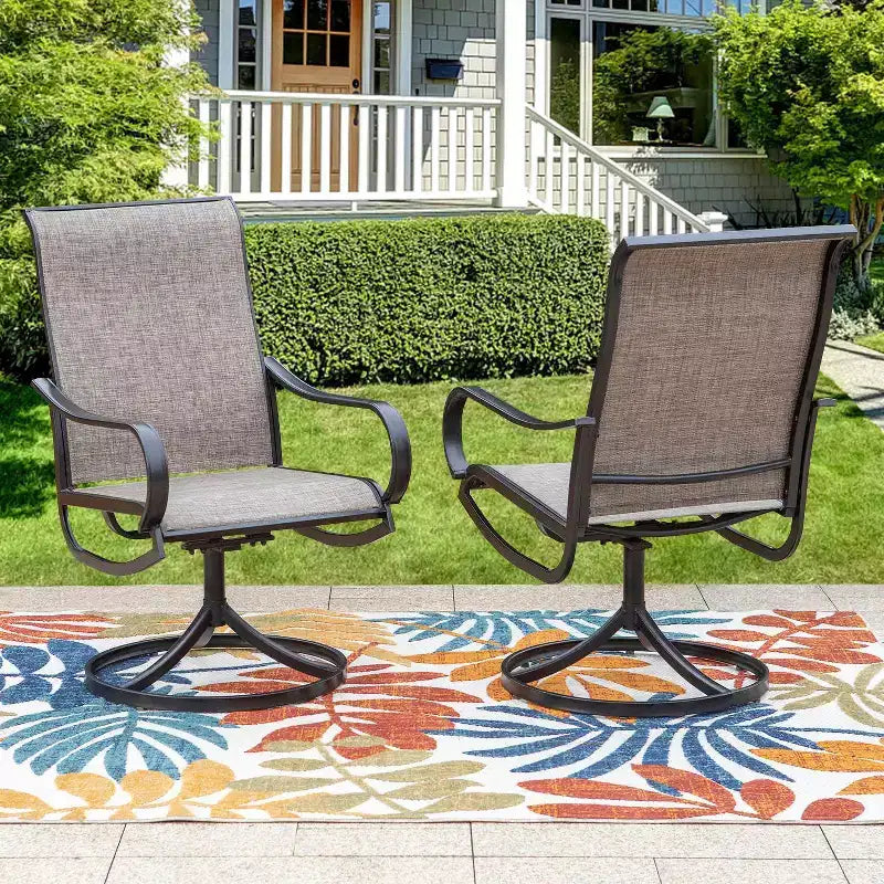 2 chaises pivotantes et à bascule pour patio - Captiva Designs