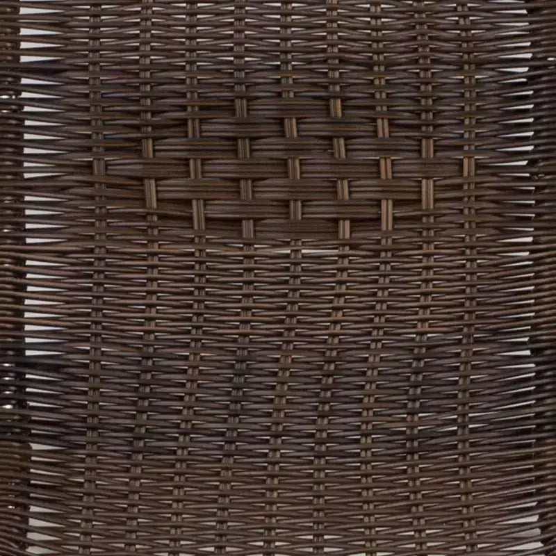 Chaise empilable Emma et Oliver, pack de 4, en aluminium et rotin, pour restaurant, intérieur-extérieur, usage commercial