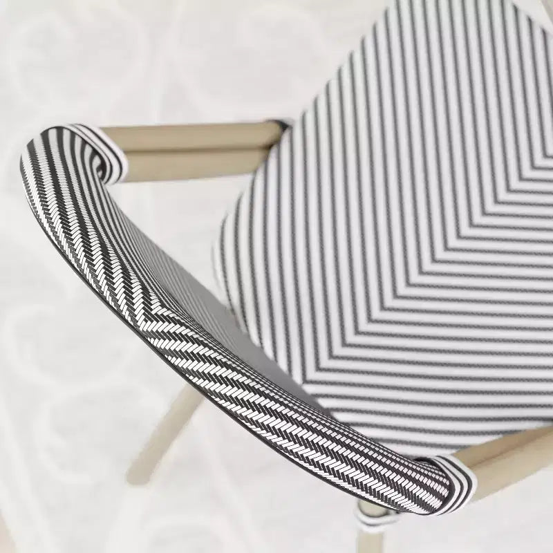 Chaises de bistrot empilables d'intérieur/d'extérieur Emma & Oliver Massalia avec siège en textilène et cadre en aluminium