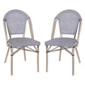 Chaises de bistrot empilables d'intérieur/d'extérieur Emma & Oliver Massalia avec siège en textilène et cadre en aluminium