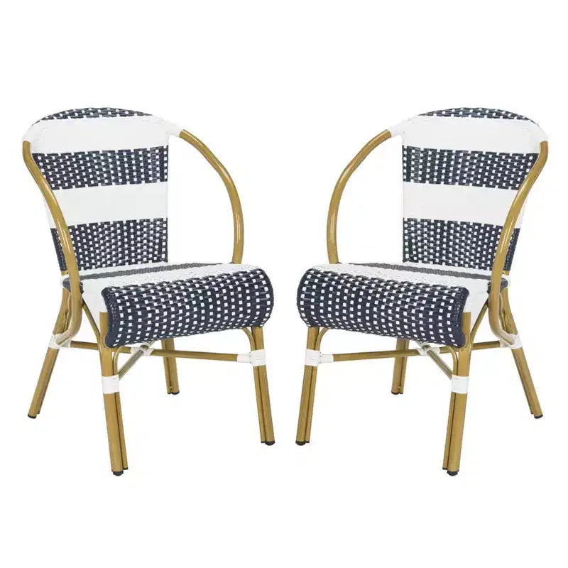 Sarita Side Chair (Set Of 2) - Indoor/Outdoor - PAT4009 - Blue/White - Safavieh