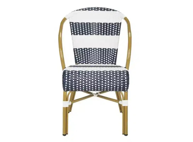 Chaise d'appoint Sarita (Lot de 2) - Intérieur/Extérieur - PAT4009 - Bleu/Blanc - Safavieh