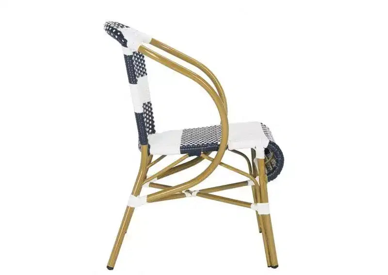 Chaise d'appoint Sarita (Lot de 2) - Intérieur/Extérieur - PAT4009 - Bleu/Blanc - Safavieh