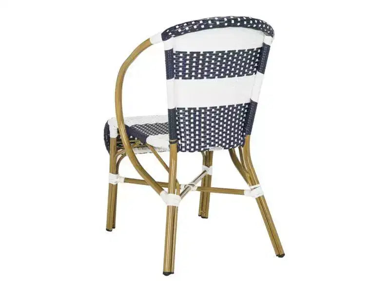 Chaise d'appoint Sarita (Lot de 2) - Intérieur/Extérieur - PAT4009 - Bleu/Blanc - Safavieh