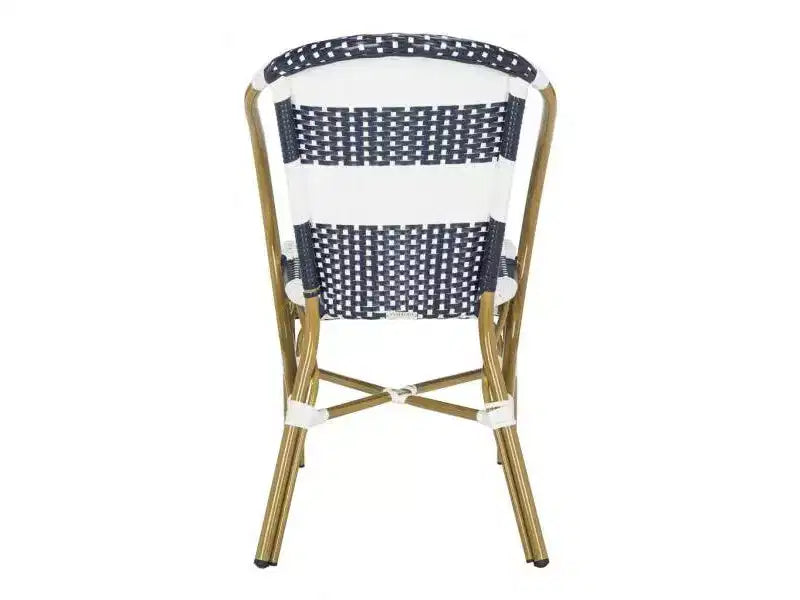 Chaise d'appoint Sarita (Lot de 2) - Intérieur/Extérieur - PAT4009 - Bleu/Blanc - Safavieh