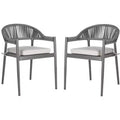 Greer Rope Chair (Set Of 2) - Indoor/Outdoor - PAT4023 - Gray - Safavieh