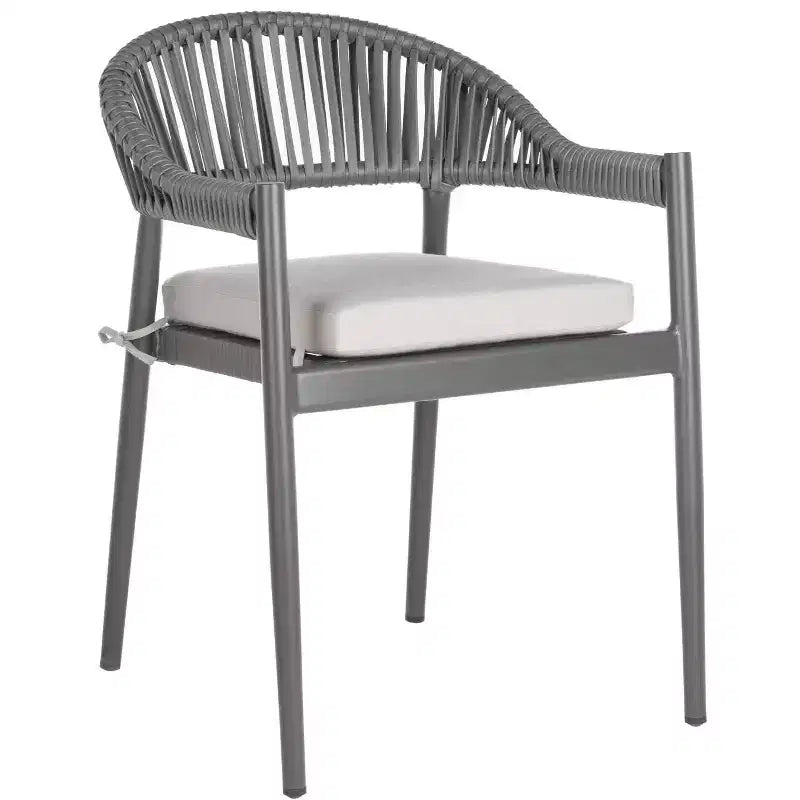 Chaises en corde Greer (lot de 2) - Intérieur/Extérieur - PAT4023 - Gris - Safavieh