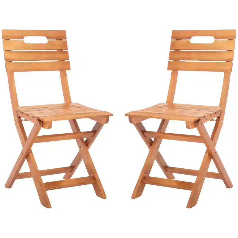 Blison Folding Chairs (Set Of 2) - Indoor/Outdoor - PAT7057 - Natural - Safavieh
