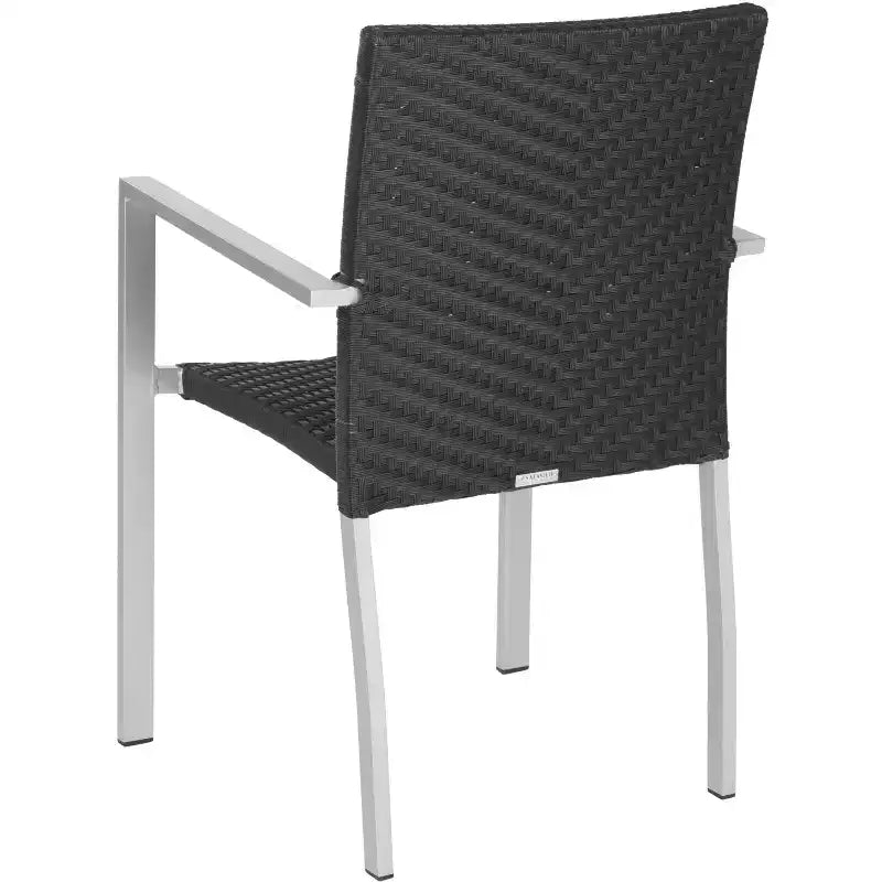 Chaise empilable Cordova (lot de 2) - Intérieur/Extérieur - FOX5206 - Noir - Safavieh