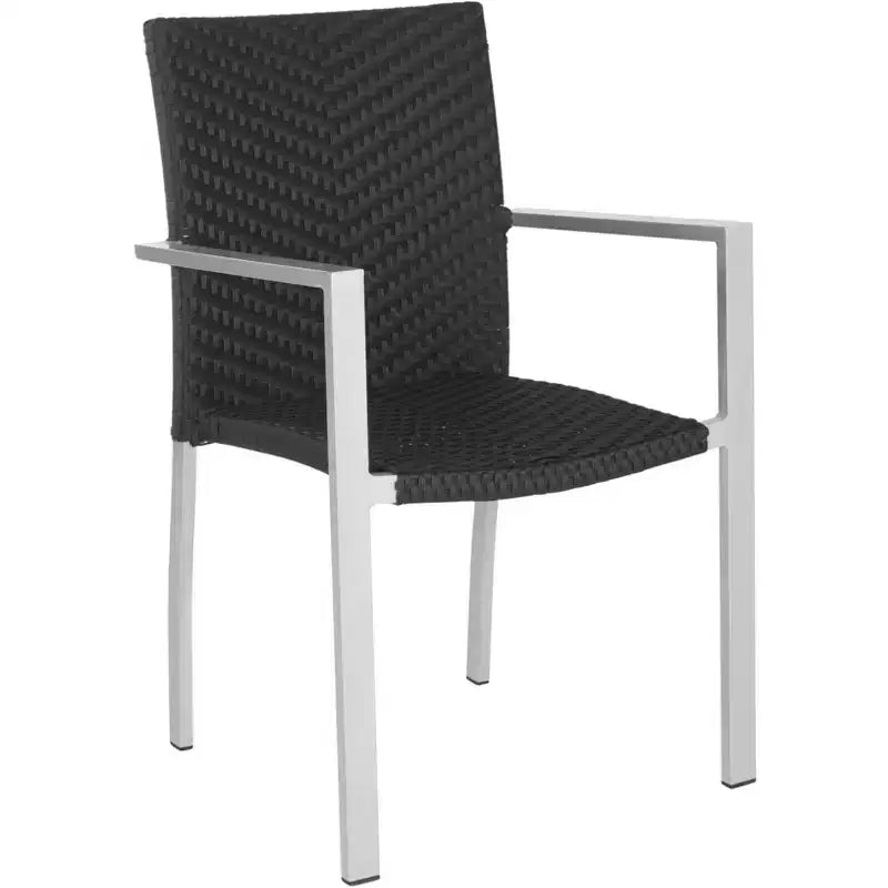 Chaise empilable Cordova (lot de 2) - Intérieur/Extérieur - FOX5206 - Noir - Safavieh