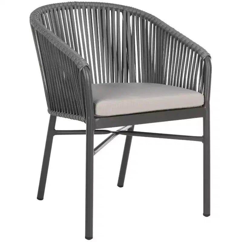 Chaises Matteo Rope (lot de 2) - Intérieur/extérieur - PAT4022 - Gris - Safavieh