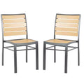 Koda Stackable Chair (Set Of 2) - Indoor/Outdoor - PAT4031 - Black/Brown - Safavieh