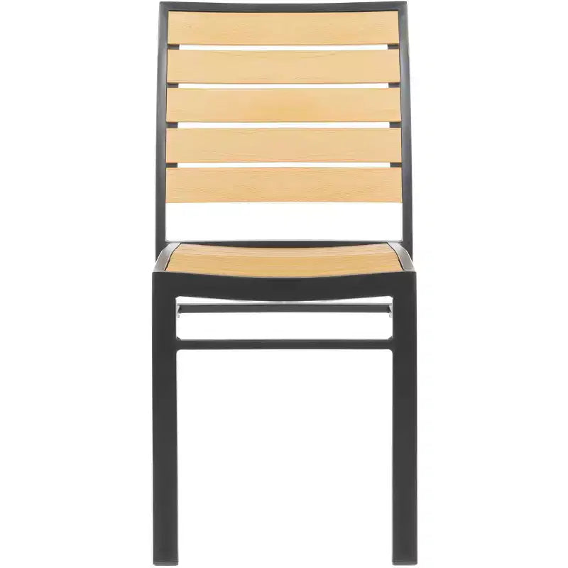 Chaise empilable Koda (lot de 2) - Intérieur/Extérieur - PAT4031 - Noir/Marron - Safavieh