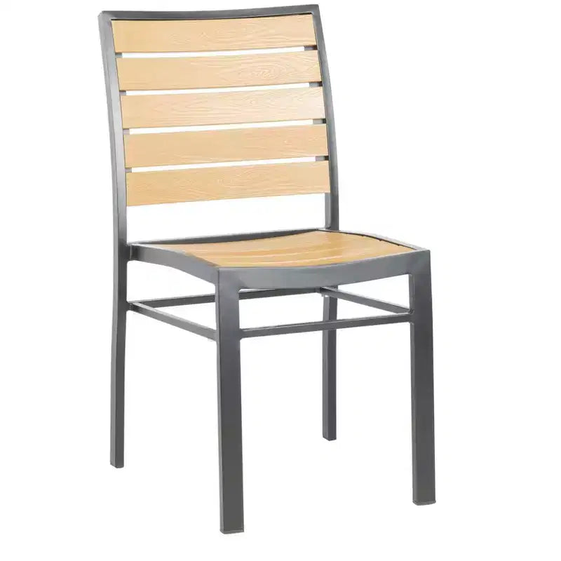 Chaise empilable Koda (lot de 2) - Intérieur/Extérieur - PAT4031 - Noir/Marron - Safavieh