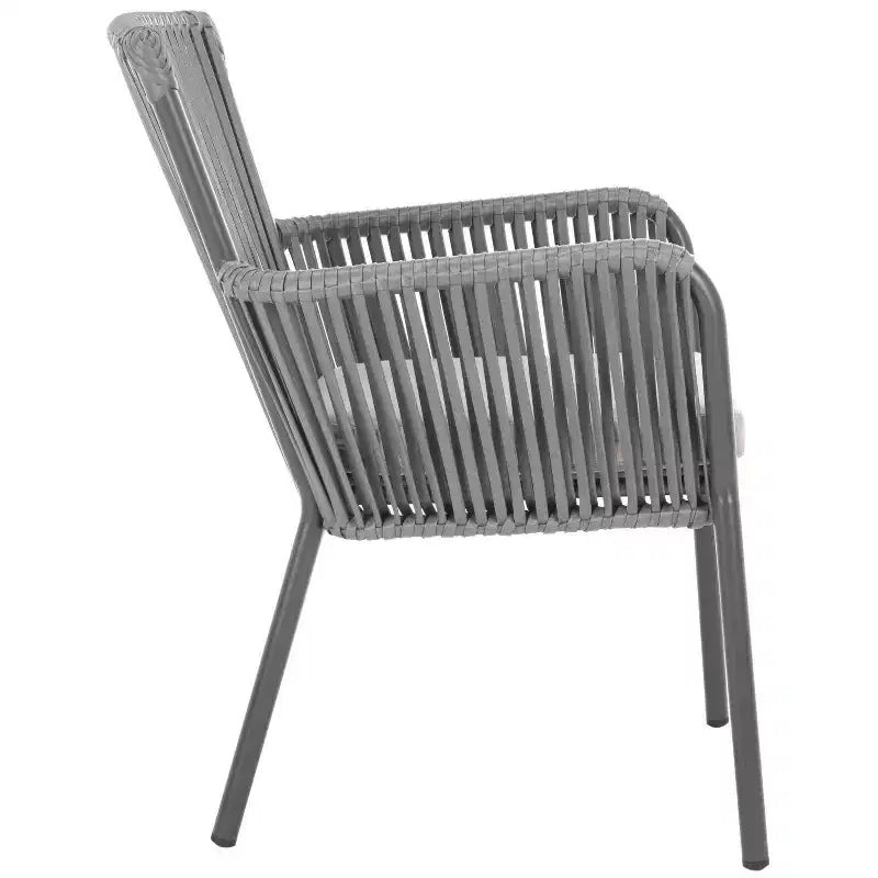 Chaise Paolo Rope (Lot de 2) - Intérieur/Extérieur - PAT4024 - Gris - Safavieh