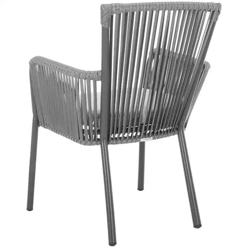 Chaise Paolo Rope (Lot de 2) - Intérieur/Extérieur - PAT4024 - Gris - Safavieh