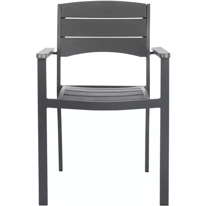 Chaise empilable Gerhardt (Lot de 2) - Intérieur/Extérieur - PAT4032 - Gris - Safavieh