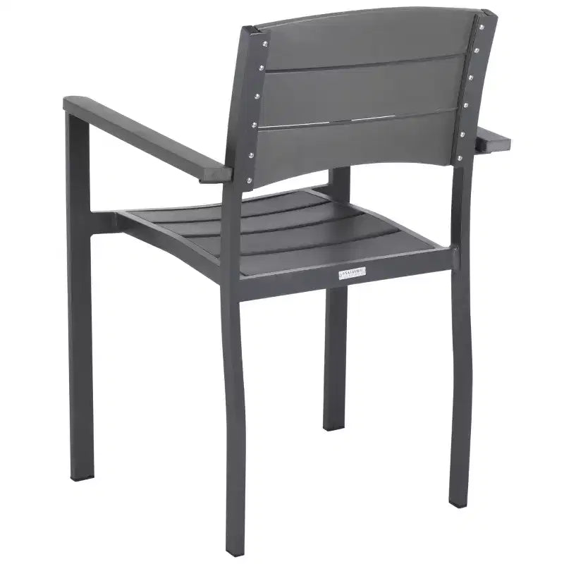 Chaise empilable Gerhardt (Lot de 2) - Intérieur/Extérieur - PAT4032 - Gris - Safavieh