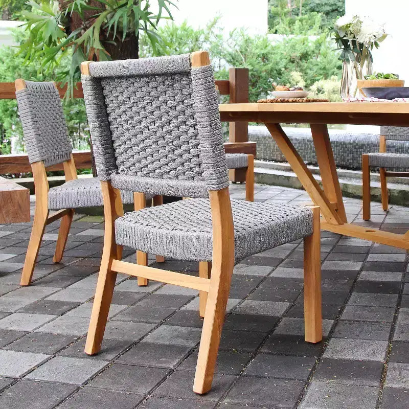 Chaises de salle à manger d'extérieur en teck Sonoma Lane Bertram, 2 pièces