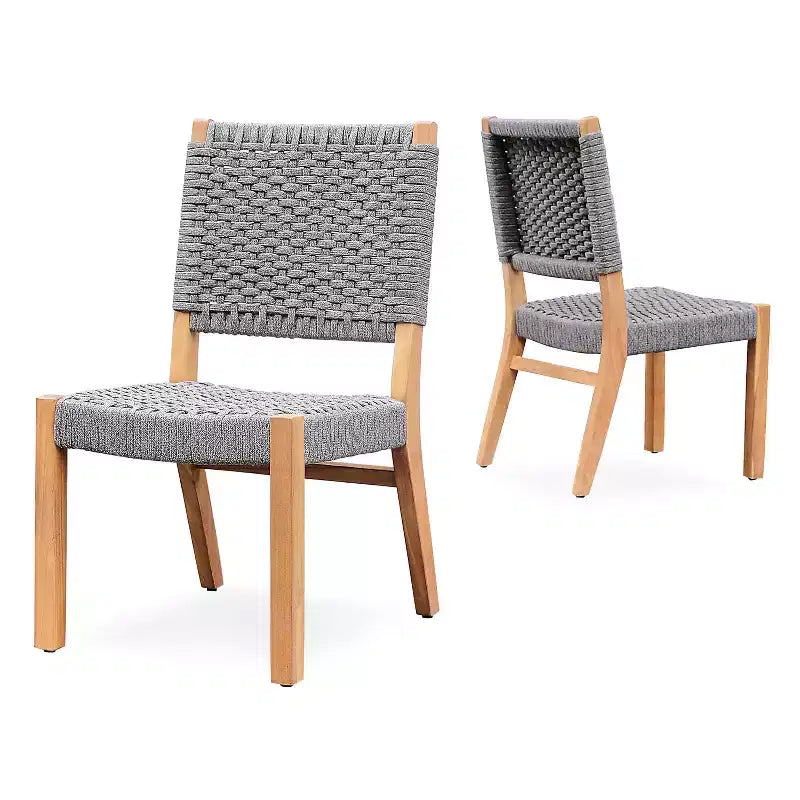 Chaises de salle à manger d'extérieur en teck Sonoma Lane Bertram, 2 pièces