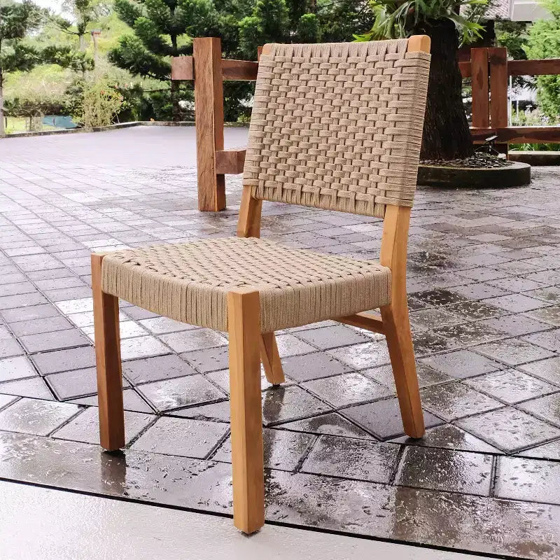 Chaises de salle à manger d'extérieur en teck Sonoma Lane Bertram, 2 pièces