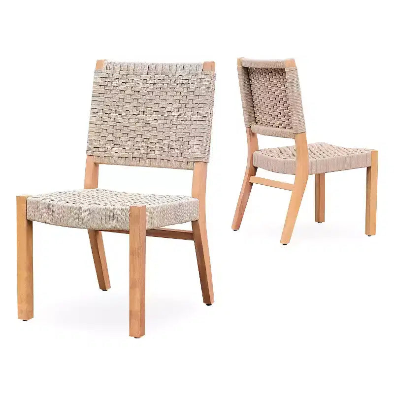 Chaises de salle à manger d'extérieur en teck Sonoma Lane Bertram, 2 pièces
