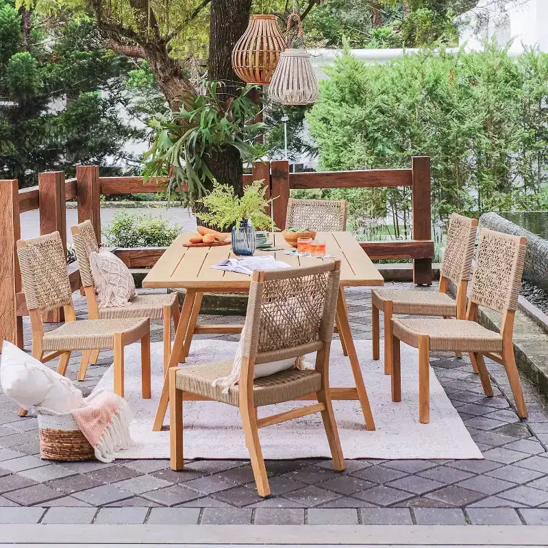 Chaises de salle à manger d'extérieur Sonoma Lane Sheldon 2 pièces en bois de teck
