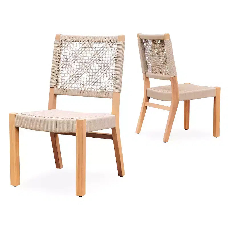 Chaises de salle à manger d'extérieur Sonoma Lane Sheldon 2 pièces en bois de teck