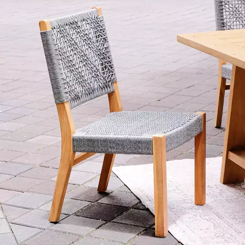 Chaises de salle à manger d'extérieur Sonoma Lane Sheldon 2 pièces en bois de teck