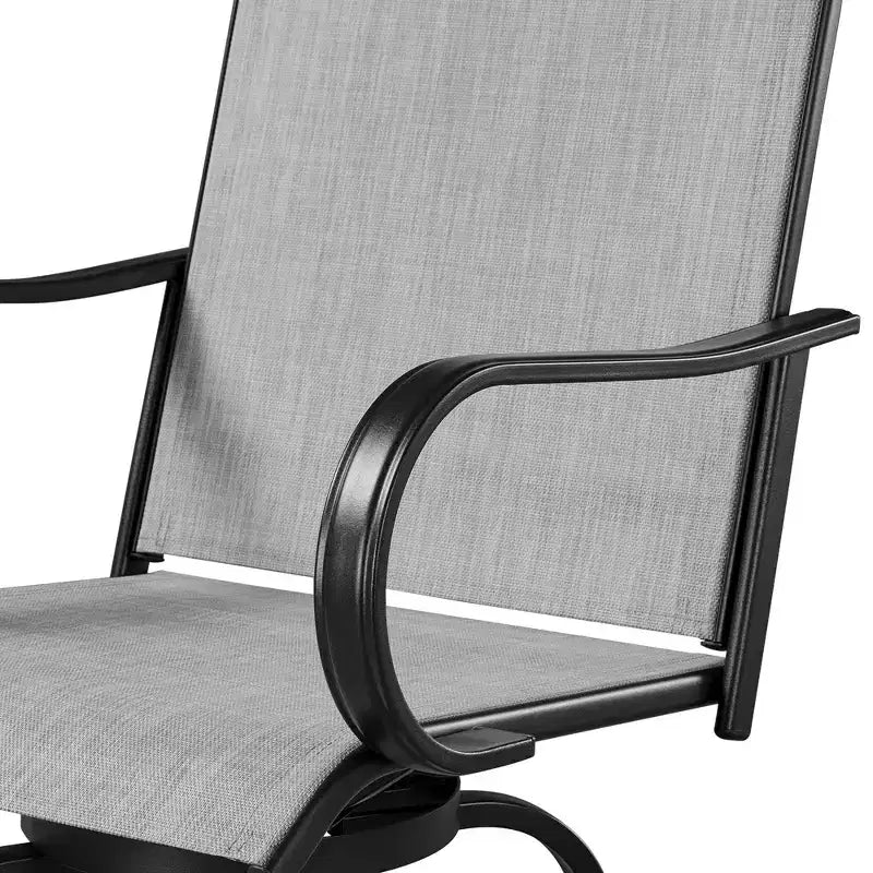 Tabourets de bar pivotants d'extérieur Yaheetech Chaises de bistrot de patio avec dossier haut et accoudoirs
