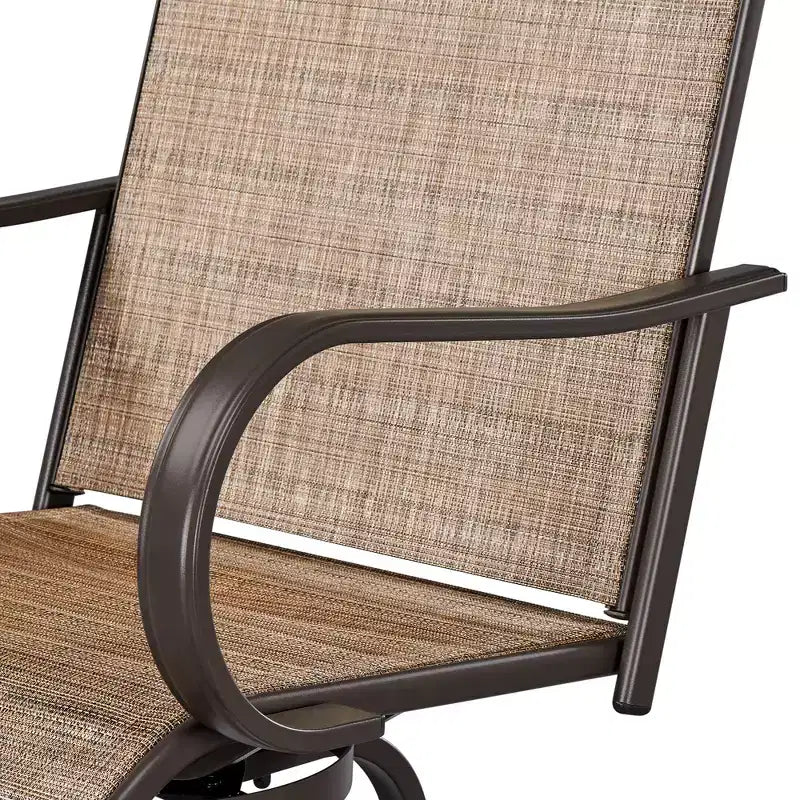 Tabourets de bar pivotants d'extérieur Yaheetech Chaises de bistrot de patio avec dossier haut et accoudoirs