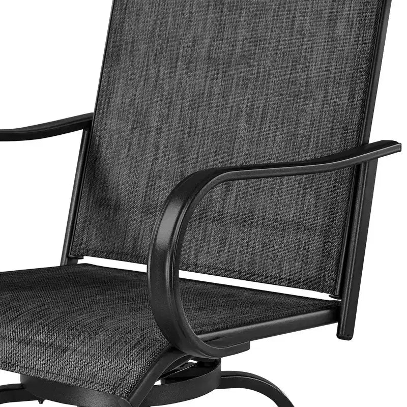 Tabourets de bar pivotants d'extérieur Yaheetech Chaises de bistrot de patio avec dossier haut et accoudoirs