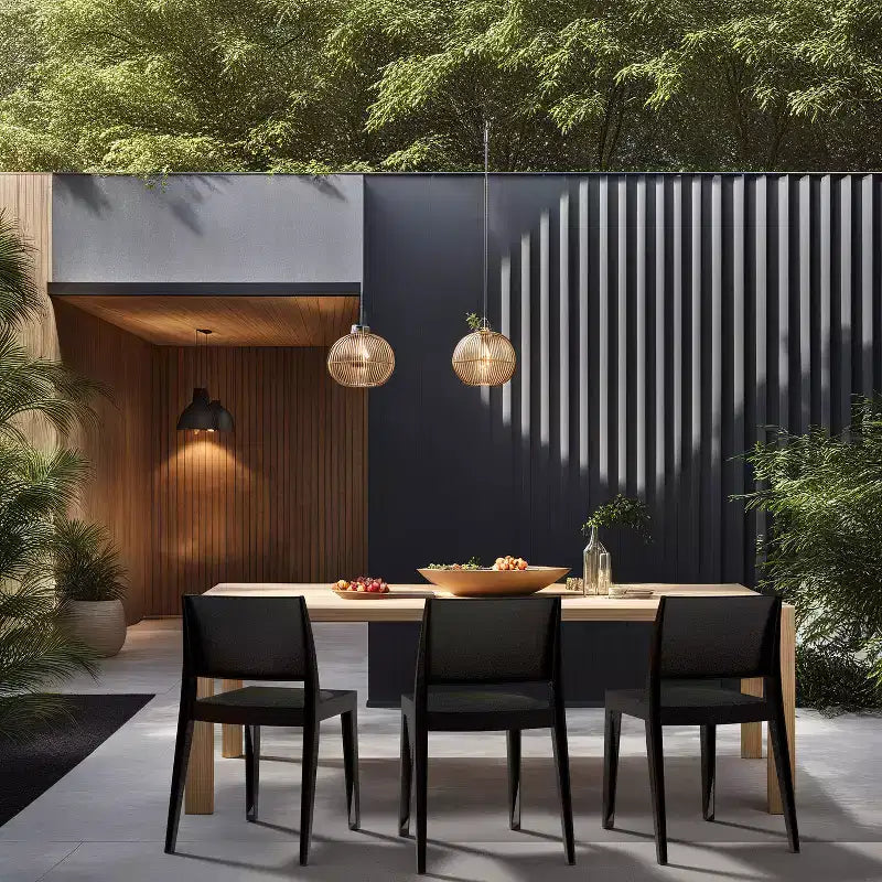 WRGHOME Palermo Chaises de salle à manger empilables modernes en résine plastique pour l'extérieur/l'intérieur (Lot de 2)