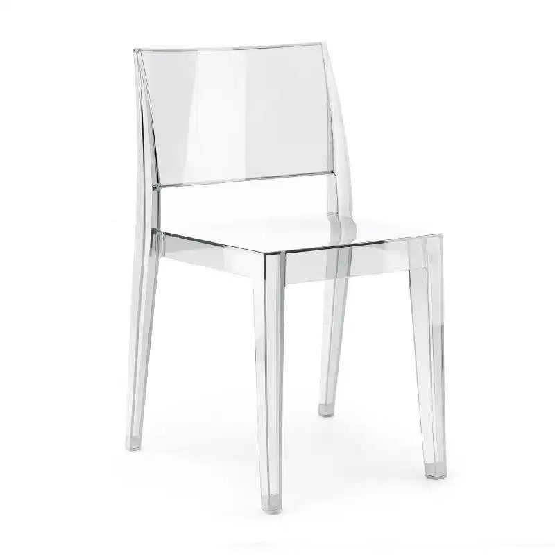 WRGHOME Palermo Chaises de salle à manger empilables modernes en résine plastique pour l'extérieur/l'intérieur (Lot de 2)