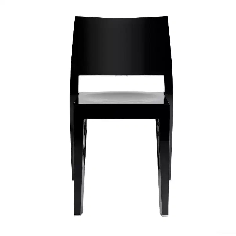 WRGHOME Palermo Chaises de salle à manger empilables modernes en résine plastique pour l'extérieur/l'intérieur (Lot de 2)