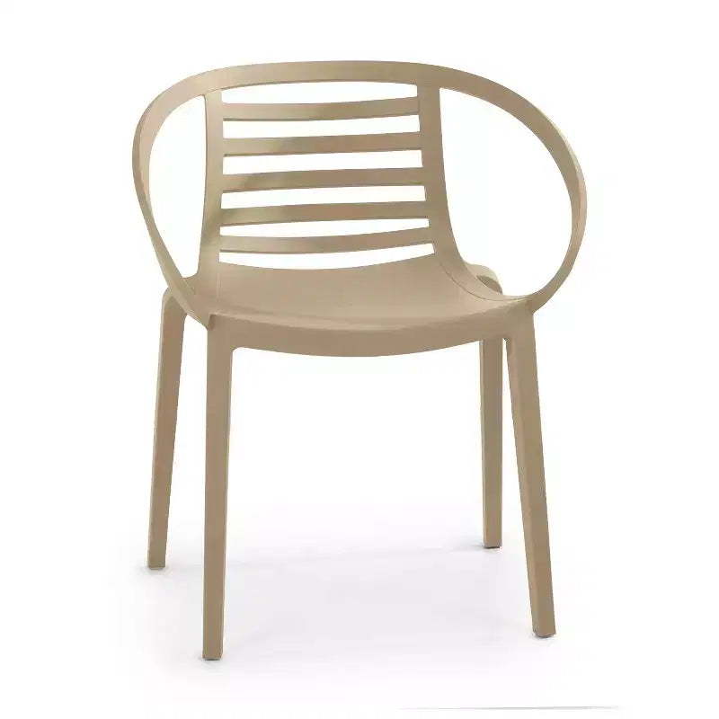 WRGHOME Syracuse Chaises de salle à manger empilables modernes en résine plastique pour l'extérieur/l'intérieur (Lot de 2)