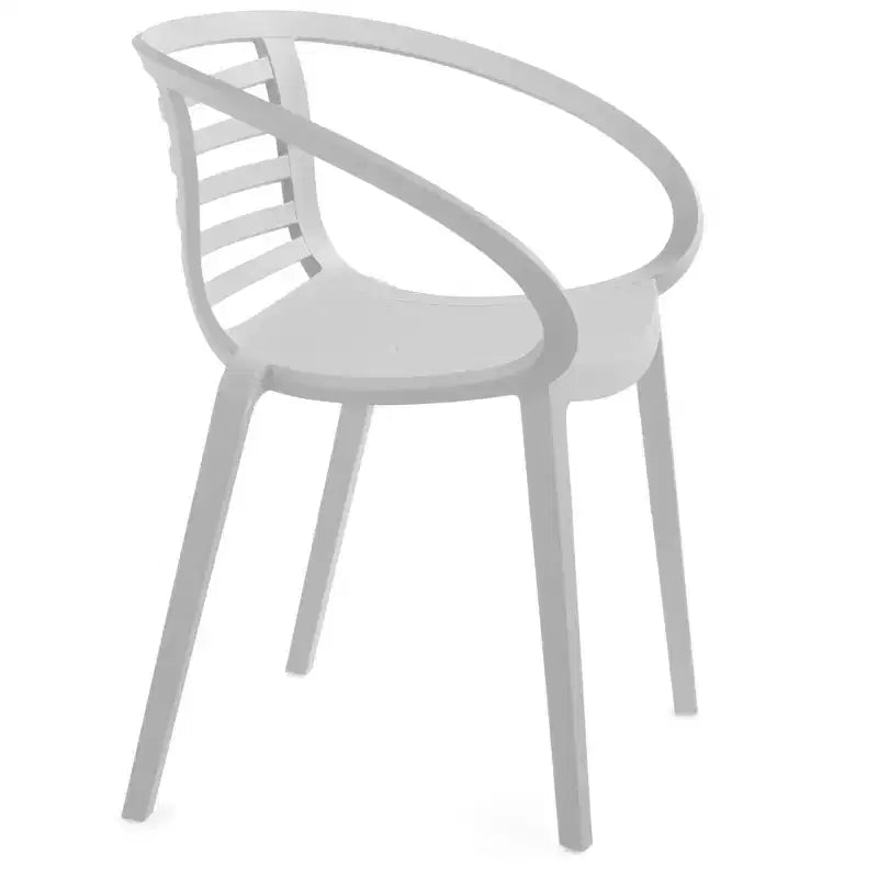 WRGHOME Syracuse Chaises de salle à manger empilables modernes en résine plastique pour l'extérieur/l'intérieur (Lot de 2)